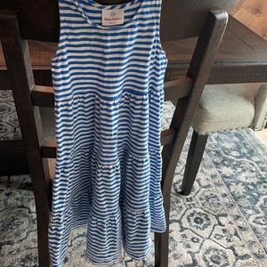 Blue striped tank dress